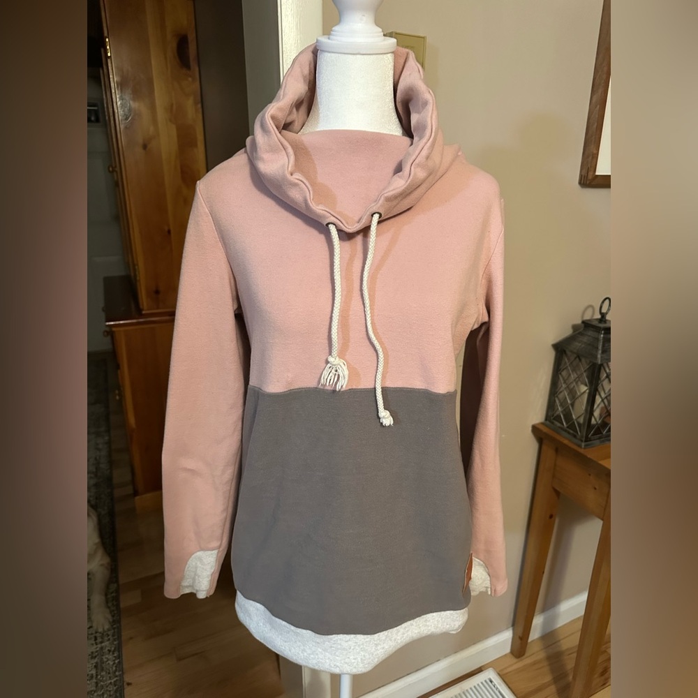 Pink & Gray Block Sweater